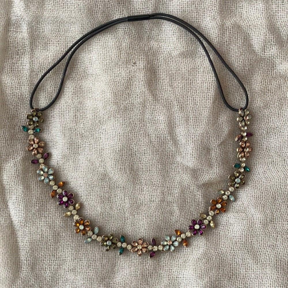 FREE WITH PURCHASE Jcrew necklace leather and brass and rhinestones